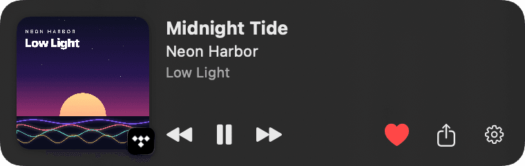 NowWave while TIDAL plays